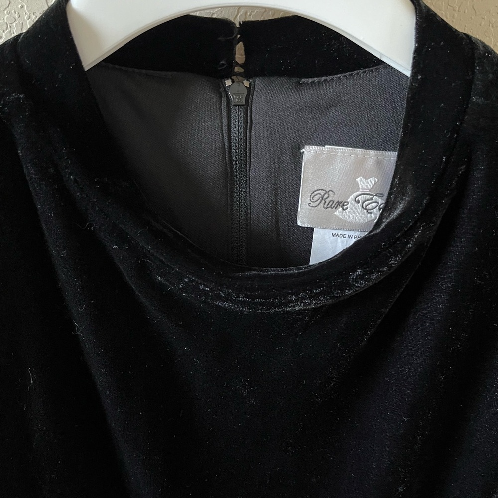 Rare Editions Girls Party Dress | Size 14 | Velvet & Satin | Rose Gold Glitter - Picture 8 of 17